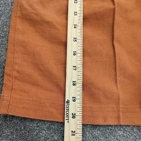 VINTAGE Hunters Run Orange High Waisted cotton blend Pleated Shorts Size 12 - Picture 5 of 12